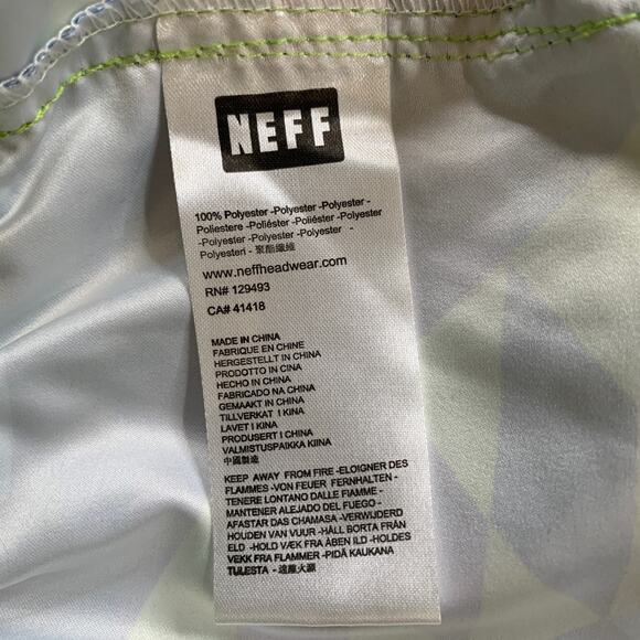 Neff Shorts Mens L Large Geometric Untraditional Hot Tub Unlined Swim Trunks - Picture 11 of 13